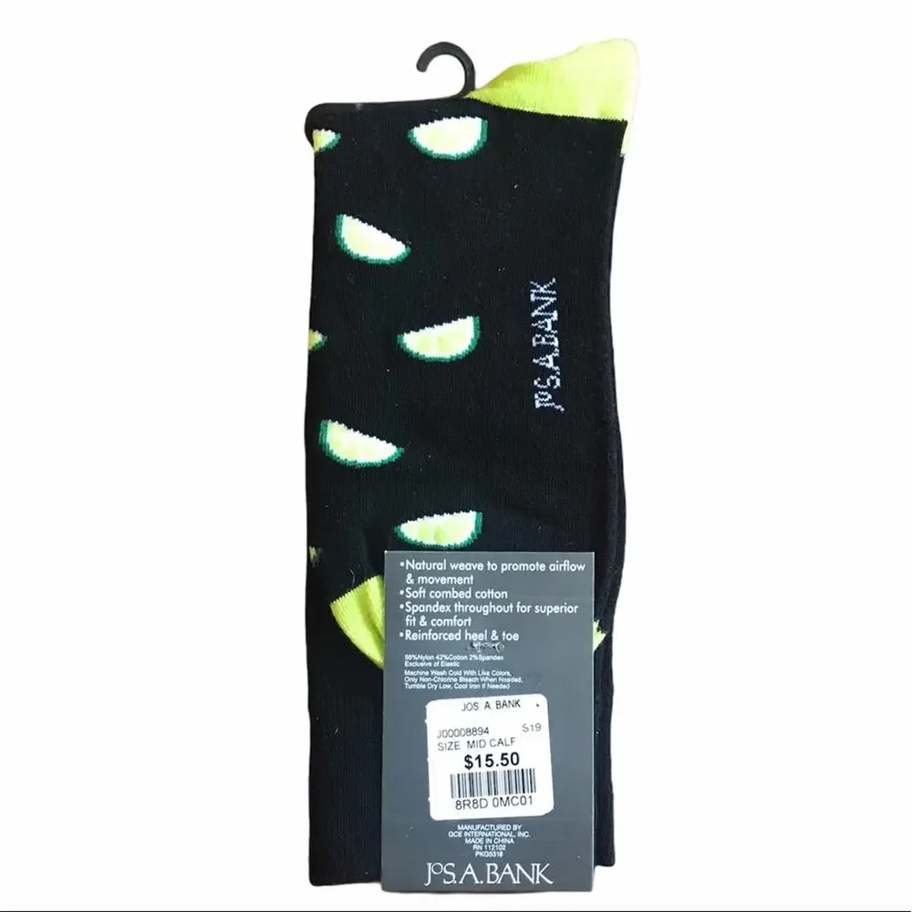 Jos. A. Bank Lemon Cufflinks & Socks Gift Set